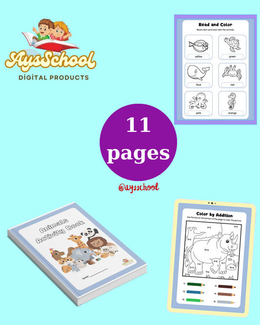 Fun Animals Activity Book Worksheet