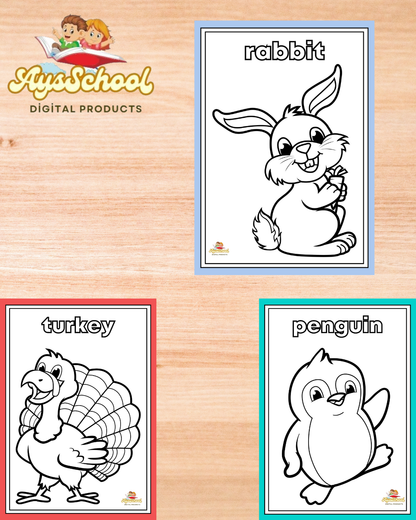 #Downloadable Coloring Sheet  "Let's meet animals by coloring!"