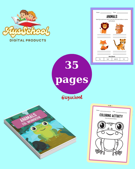 ESL Animals Worksheets for Kids