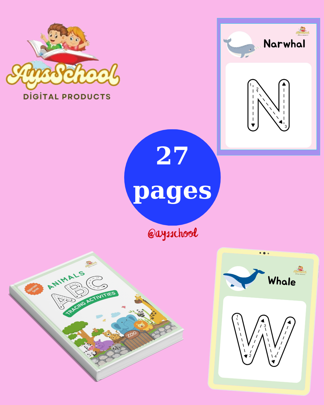 Alphabet Uppercase Tracing Activities Workbook