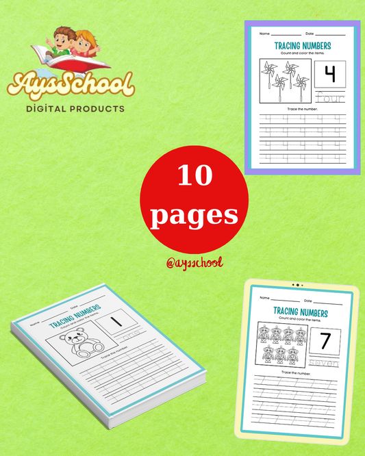 Math Writing Numbers Worksheet for Kids!