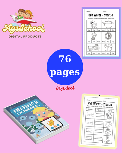 CVC Kindergarten Workbook