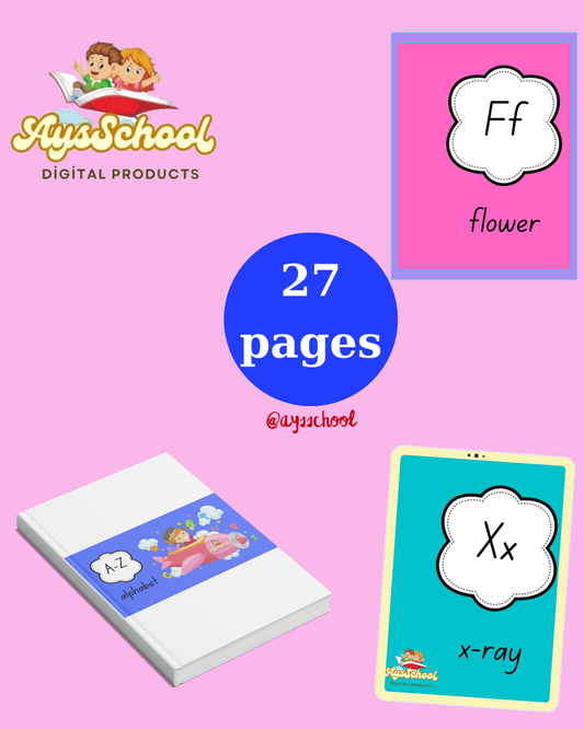 Kids English Alphabet Presentation Cards