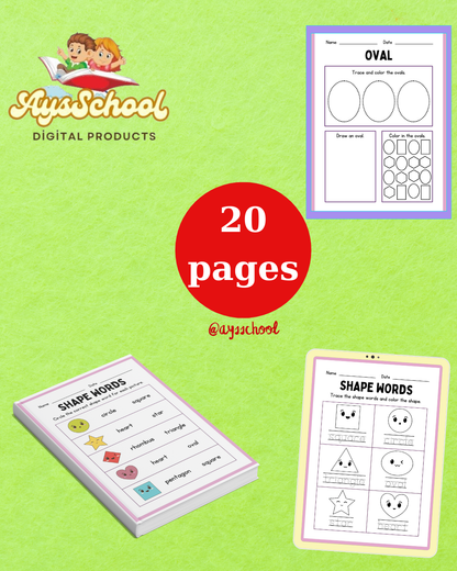 Math Shapes Worksheets For kids!