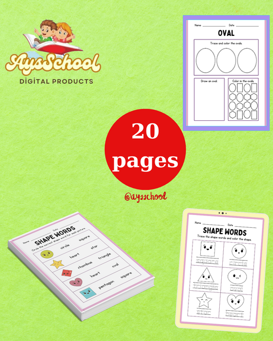 Math Shapes Worksheets For kids!