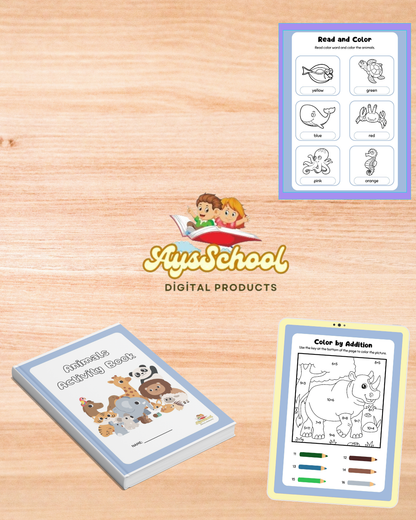 Fun Animals Activity Book Worksheet