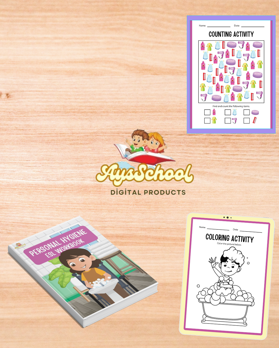 ESL Personal Hygiene Worksheets for Kids