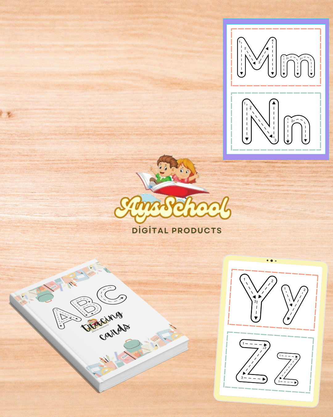 Alphabet Tracing Cards Worksheet