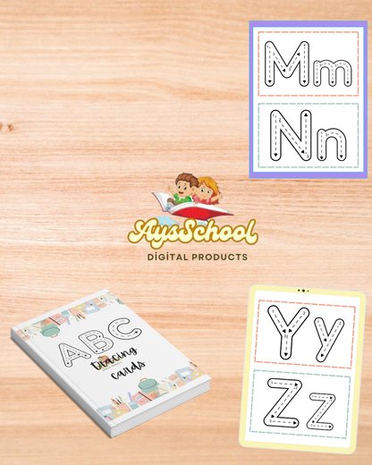 Alphabet Tracing Cards Worksheet