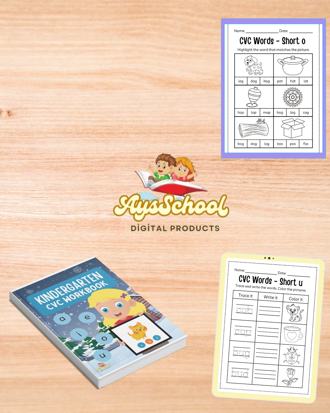 CVC Kindergarten Workbook